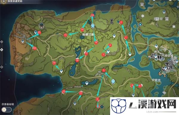 原神3.0版本110个草神瞳速刷路线一览