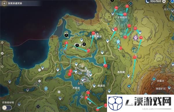原神3.0版本110个草神瞳速刷路线一览